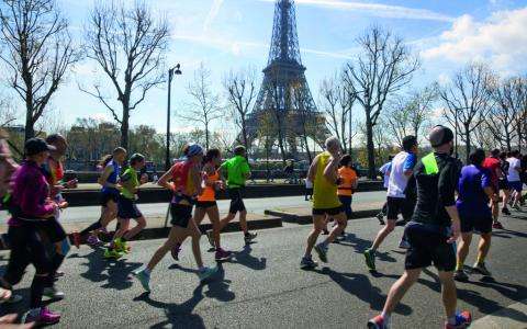 Get a different perspective on Paris during the Paris Marathon